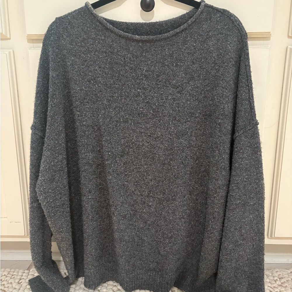 Nuuds Cozy Knit Charcoal Sweater